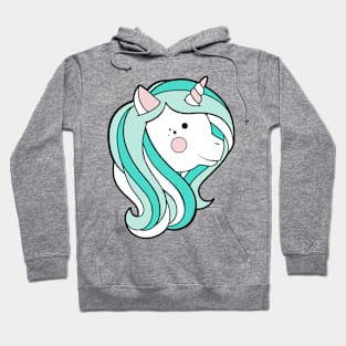 Kawaii Unicorn - Mint Hoodie